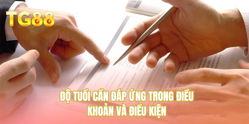 Độ tuổi cần đáp ứng trong điều khoản và điều kiện